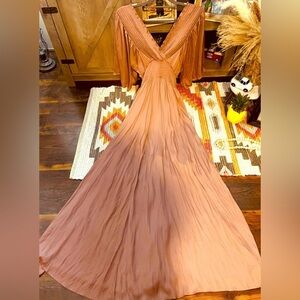 Elegant Brown Maxi Dress